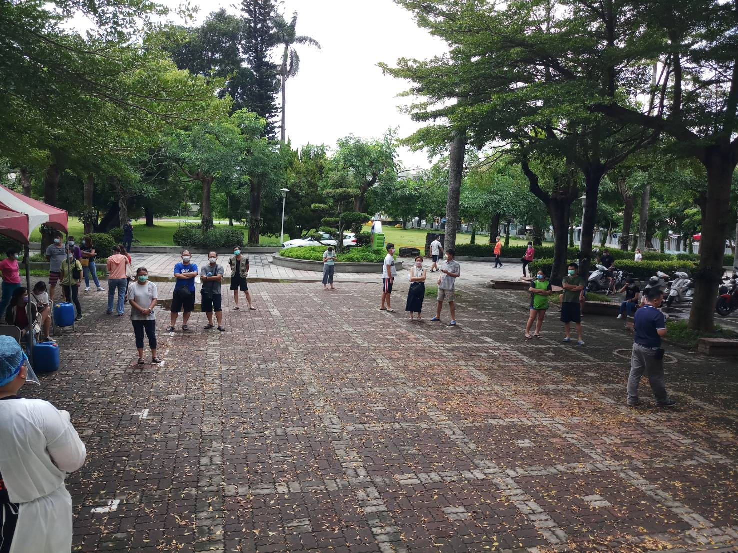 110年7月31日溪州國小設站新冠疫苗施打照片3