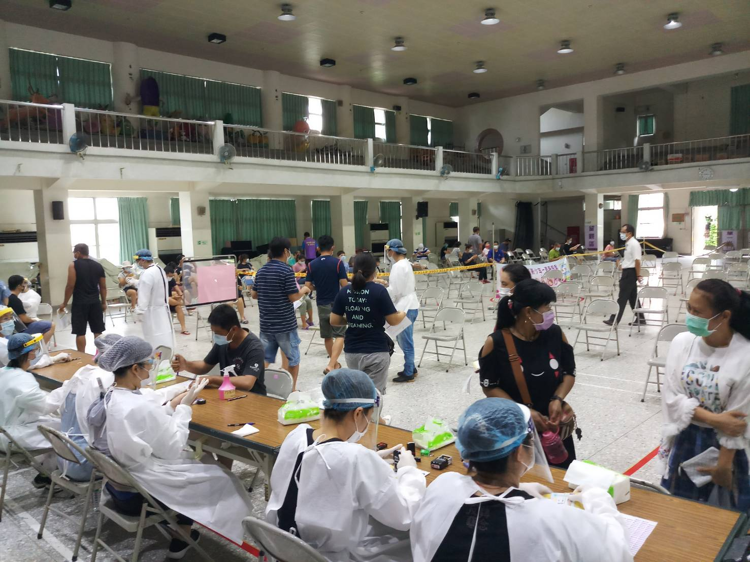 110年7月31日溪州國小設站新冠疫苗施打照片8
